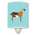 thumbnail image 1 of Anglo-nubian Nubian Goat Blue Check Ceramic Night Light, 1 of 2