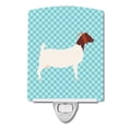 thumbnail image 1 of Caroline's Treasures BB8060CNL Boer Goat Blue Check Ceramic Night Light, 6x4x3", multicolor, 1 of 2