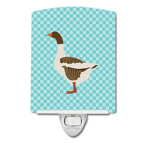 Pomeranian Rogener Goose Blue Check Ceramic Night Light