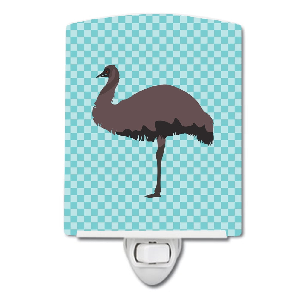 Emu Blue Check Ceramic Night Light