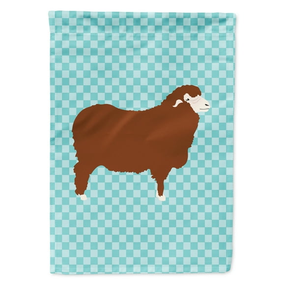 Caroline's Treasures BB8155GF Merino Sheep Blue Check Flag Garden Size , Small, multicolor