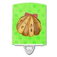 thumbnail image 1 of Sea Shell Green Polkadot Ceramic Night Light, 1 of 2