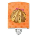 thumbnail image 1 of Caroline's Treasures BB8173CNL Sea Shell Orange Polkadot Ceramic Night Light, Orange, 6x4x3", multicolor, 1 of 2