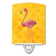 thumbnail image 1 of Caroline's Treasures BB8187CNL Flamingo Yellow Polkadot Ceramic Night Light, 6x4x3", multicolor, 1 of 2