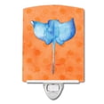 thumbnail image 1 of Caroline's Treasures BB8238CNL Sting Ray Orange Polkadot Ceramic Night Light, Orange, 6x4x3", multicolor, 1 of 2