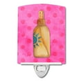 thumbnail image 1 of Caroline's Treasures BB8264CNL Message in a Bottle Pink Polkadot Ceramic Night Light, Pink, 6x4x3", multicolor, 1 of 2