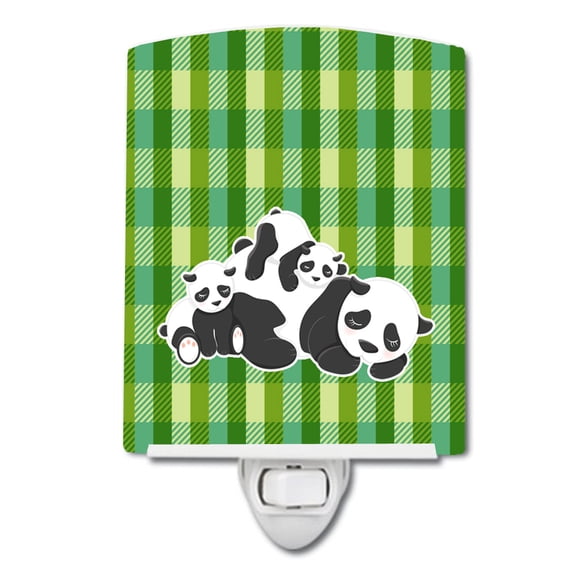 Caroline's Treasures BB8591CNL Pandas Ceramic Night Light, 6x4x3", multicolor