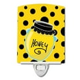 thumbnail image 1 of Caroline's Treasures BB8598CNL Bee Honey Jar on Polkadots Ceramic Night Light, 6x4x3", multicolor, 1 of 2