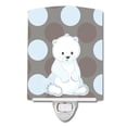 thumbnail image 1 of Caroline's Treasures BB8601CNL Bear on Polkadots Ceramic Night Light, 6x4x3", multicolor, 1 of 2