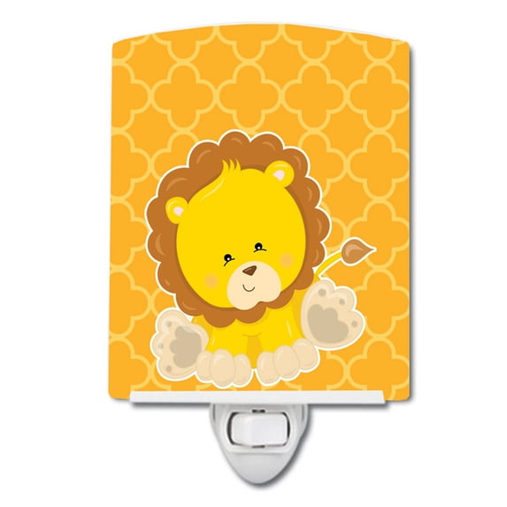 Caroline's Treasures BB8606CNL Lion on Quatrafoil Ceramic Night Light, 6x4x3", multicolor