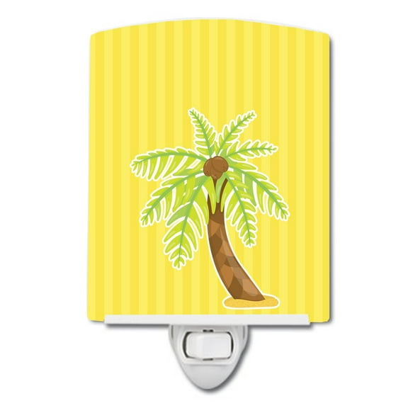 Caroline's Treasures BB8641CNL Palm Tree Ceramic Night Light, 6x4x3", multicolor