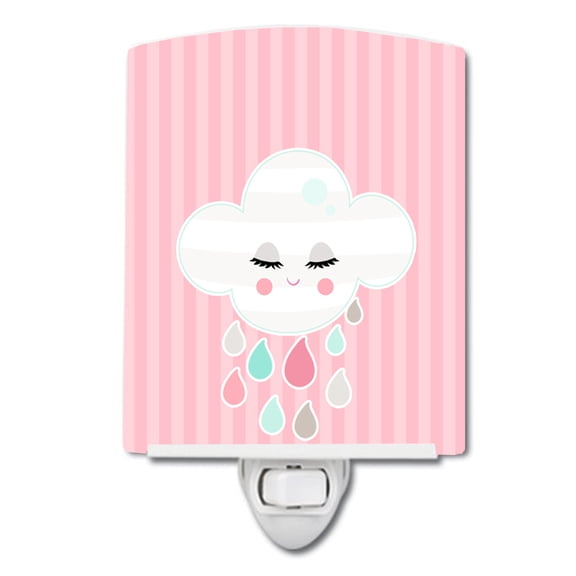 Caroline's Treasures BB8717CNL Rain Cloud Ceramic Night Light, 6x4x3", multicolor