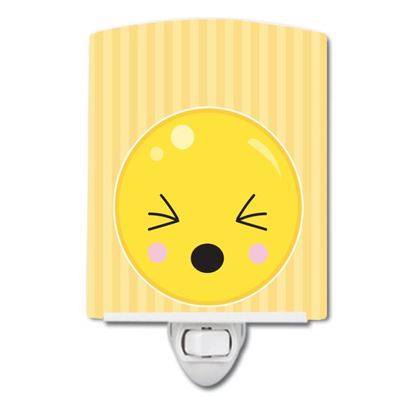 Caroline's Treasures BB8739CNL Eyes Closed Face Ceramic Night Light, 6x4x3", multicolor