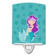 thumbnail image 1 of Beach Mermaid Purple Hair Ceramic Night Light, 1 of 2