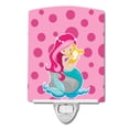 thumbnail image 1 of Caroline's Treasures BB8828CNL Beach Mermaid Pink Hair Pamela Ceramic Night Light, 6x4x3", multicolor, 1 of 2