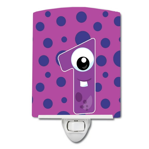 Caroline's Treasures BB8851CNL Monster Month 1 Ceramic Night Light, 6x4x3", multicolor