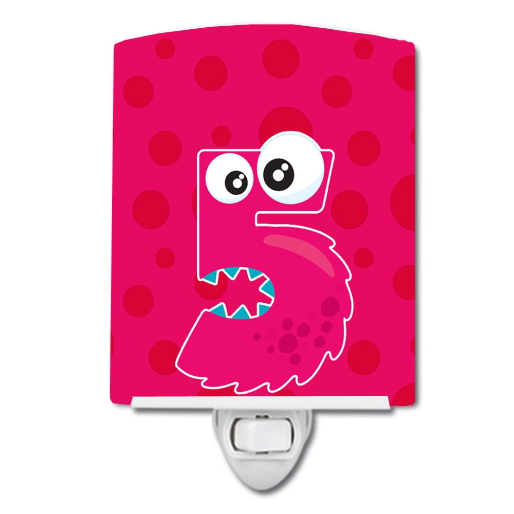 Caroline's Treasures BB8855CNL Monster Month 5 Ceramic Night Light, 6x4x3", multicolor