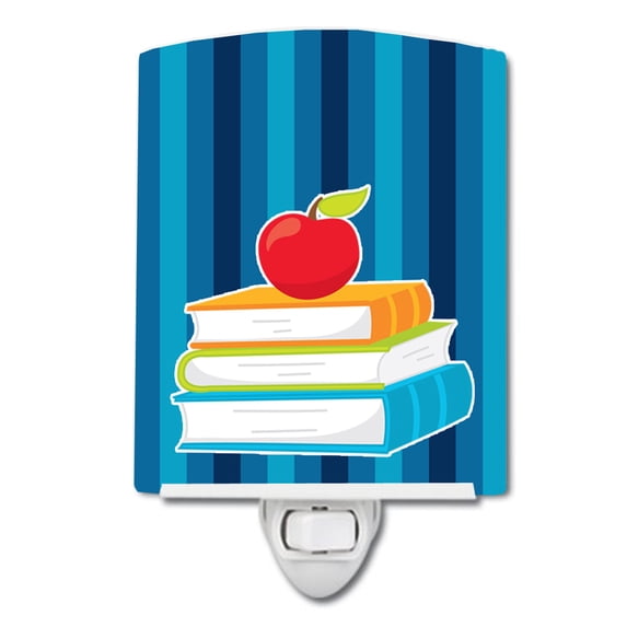 Caroline's Treasures BB8870CNL Back to School Books Ceramic Night Light, 6x4x3", multicolor