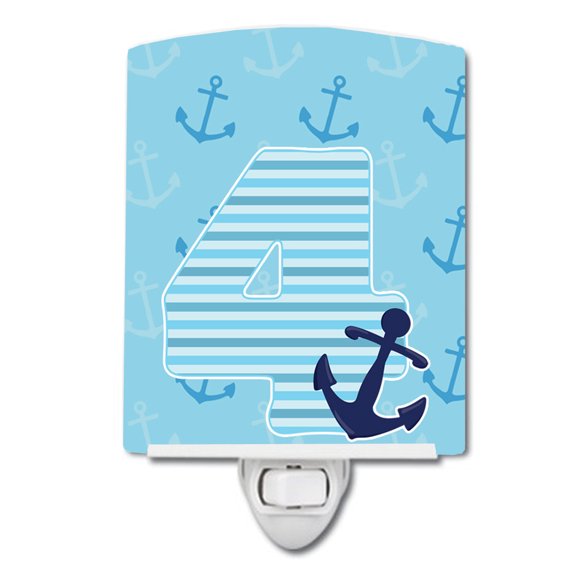 Caroline's Treasures BB8875CNL Nautical Month 4 Ceramic Night Light, 6x4x3", multicolor