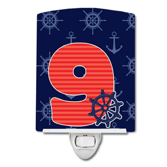 Caroline's Treasures BB8880CNL Nautical Month 9 Ceramic Night Light, 6x4x3", multicolor