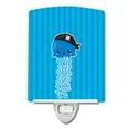 thumbnail image 1 of Caroline's Treasures BB8917CNL Nautical Pirate Jellyfish Blue #2 Ceramic Night Light, 6x4x3", multicolor, 1 of 2