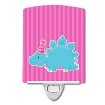 Caroline's Treasures BB8925CNL Dinosaur Pink #3 Ceramic Night Light, 6x4x3", multicolor