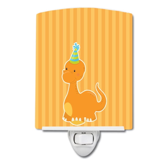 Caroline's Treasures BB8927CNL Dinosaur Orange Ceramic Night Light, 6x4x3", multicolor