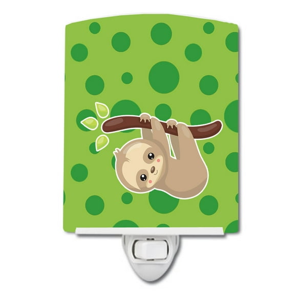 Caroline's Treasures BB9032CNL Sloth Ceramic Night Light, 6x4x3", multicolor