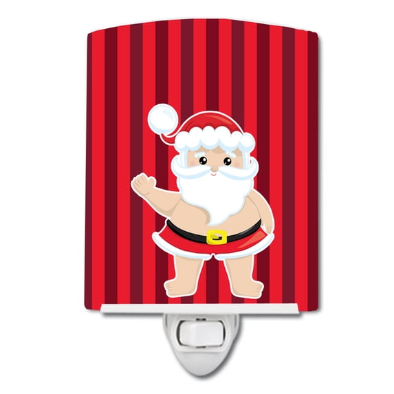 Caroline's Treasures BB9071CNL Beach Santa Claus #4 Ceramic Night Light, 6x4x3", multicolor