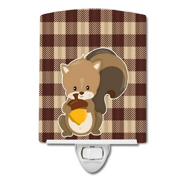 Caroline's Treasures BB9169CNL Squirrel Ceramic Night Light, 6x4x3", multicolor