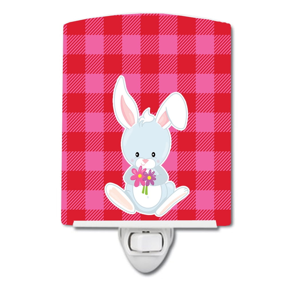 Caroline's Treasures BB9171CNL Bunny Rabbit #2 Ceramic Night Light ...