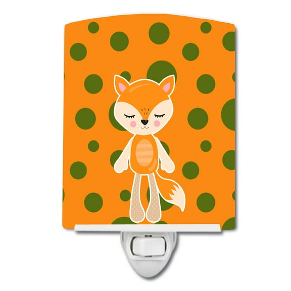 Caroline's Treasures BB9178CNL Fox #2 Ceramic Night Light, 6x4x3", multicolor