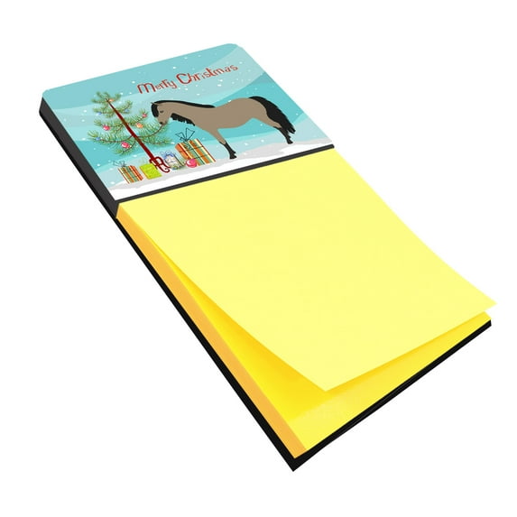 Caroline's Treasures BB9277SN Welsh Pony Horse Christmas Sticky Note Holder, Teal, Large, multicolor
