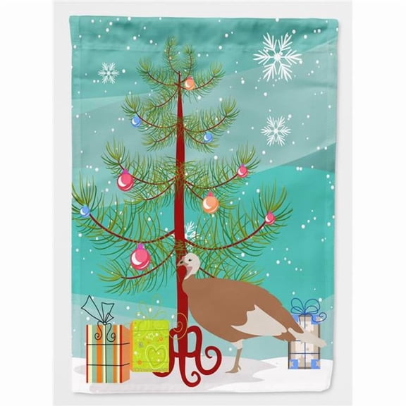 Caroline's Treasures BB9351CHF Jersey Buff Turkey Hen Christmas Flag Canvas House Size , Large, multicolor