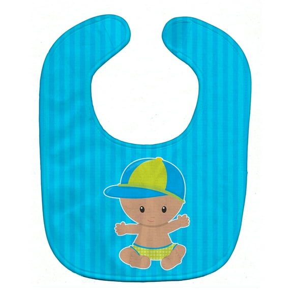 Caroline's Treasures Baby Bib, Beach Baby Boy, Blue Stripe