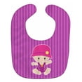 thumbnail image 1 of Caroline's Treasures Baby Bib, Beach Baby Girl, Purple Stripe, 1 of 3