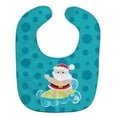 thumbnail image 1 of Caroline's Treasures Baby Bib, Beach Santa Claus Surfer, Blue, 1 of 3