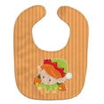 thumbnail image 1 of Caroline's Treasures Baby Bib, Christmas Girl Elf, Orange Stripe, 1 of 3