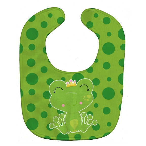 Caroline's Treasures Baby Bib, Frog Prince, Green