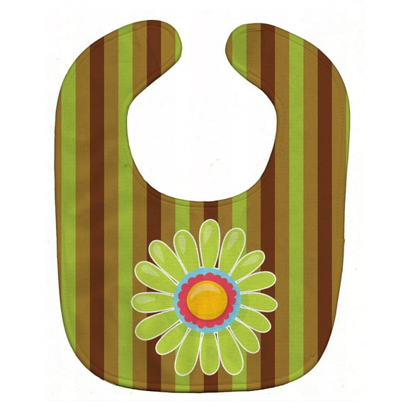 Caroline's Treasures Baby Bib, Heart Flower, Green