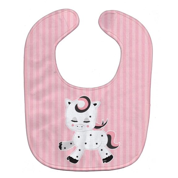 Caroline's Treasures Baby Bib, Horse, Pink