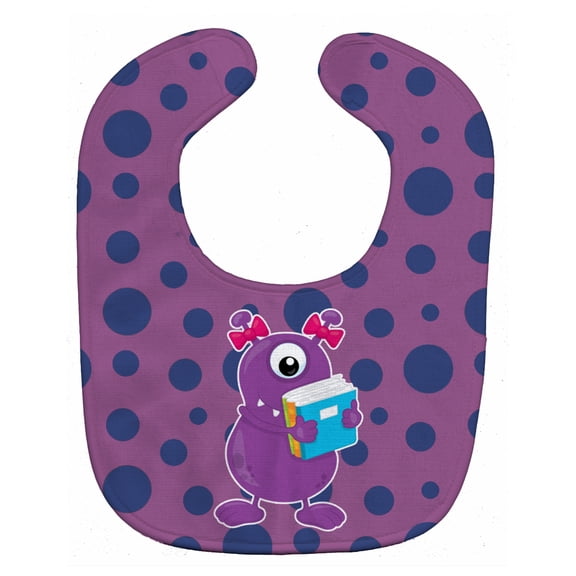 Caroline's Treasures Baby Bib, Monster, Purple