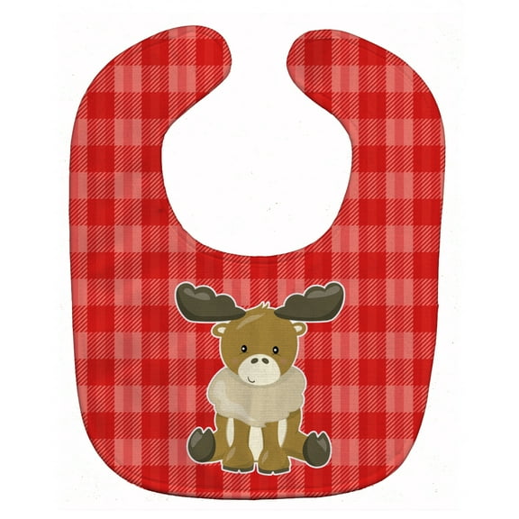 Caroline's Treasures Baby Bib, Moose, Red