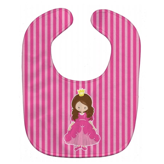 Caroline's Treasures Baby Bib, Princess, Pink Stripe