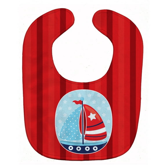 Caroline's Treasures Baby Bib, Sailboat