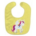 thumbnail image 1 of Caroline's Treasures Baby Bib,Unicorn, Yellow Stripe, 1 of 3