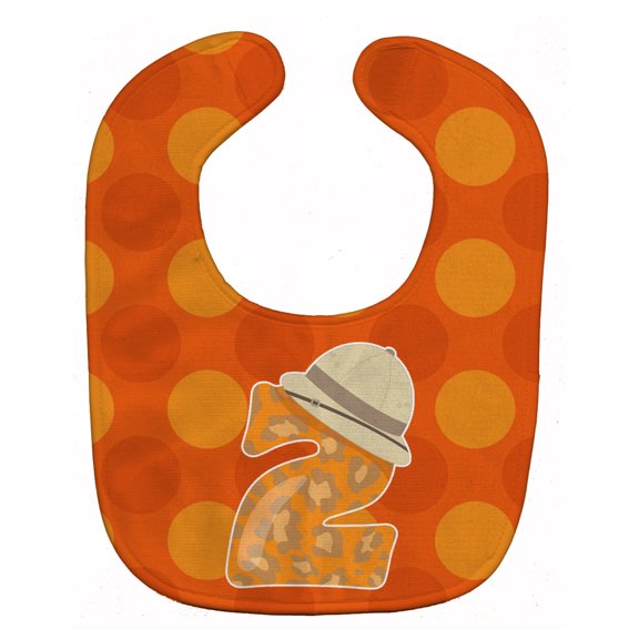 Caroline's Treasures Baby Bib, Zoo Month 2, Orange