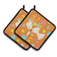 thumbnail image 1 of Caroline's Treasures Baby Fox Flowerchild Polkadots Pair of Pot Holders, 1 of 3