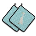 thumbnail image 1 of Caroline's Treasures Bali Duck Blue Check Pair of Pot Holders, 1 of 3