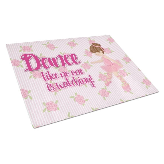 Caroline's Treasures Ballet Dance Brunette Glass Cutting Board Large